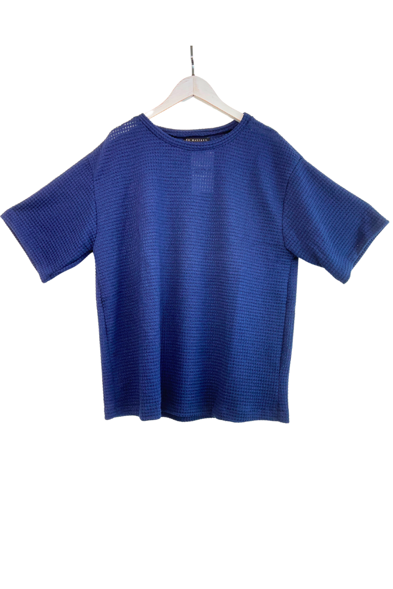 T-SHIRT PUNTO BUBBLE MARINO