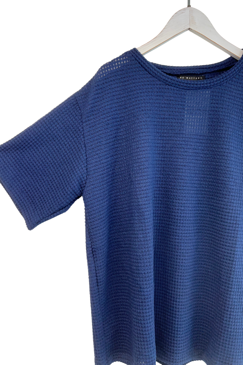 T-SHIRT PUNTO BUBBLE MARINO